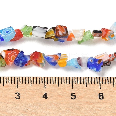 Handmade Millefiori Lampwork Beads Strands LAMP-P070-02A-04-1