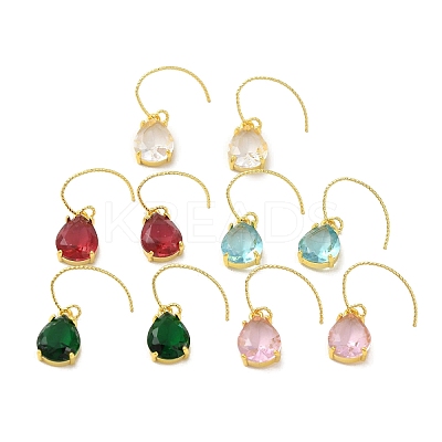 Teardrop Brass Hook Dangle Earring EJEW-R162-01G-1