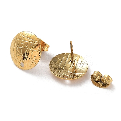 Ion Plating(IP) 304 Stainless Steel Stud Earring Findings STAS-M323-03G-1