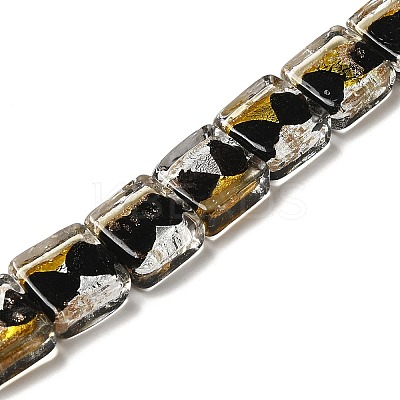 Handmade Gold Foil and Silver Foil Lampwork Beads FOIL-C001-01A-09-1