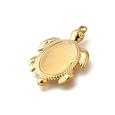 304 Stainless Steel Pendant Cabochon Settings STAS-C122-16A-G-1