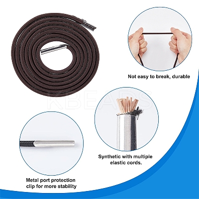 Round Polyester Replacement Elastic Cord for Patio Recliner Chair OCOR-WH0082-107-1