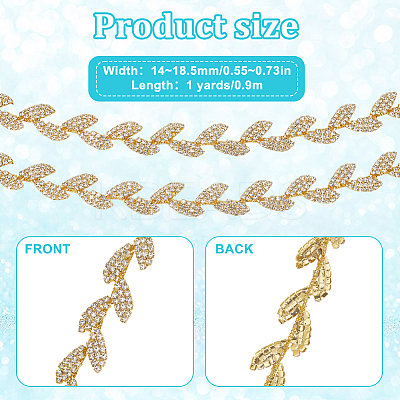 Glass Crystal Rhinestone Chains FIND-WH0126-706G-1