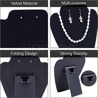 Flocked Cloth with Paperboard Jewelry Display Stands LS-NDIS-FG0001-02-1