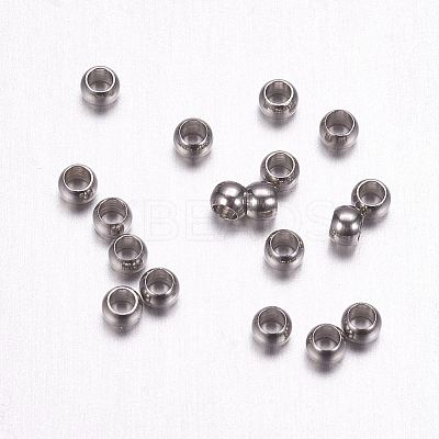 Tarnish Resistant 316 Surgical Stainless Steel Crimp Beads LS-X-STAS-F117-03P-1