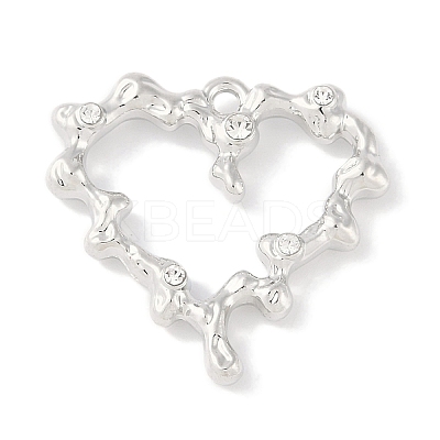 Rack Plating Alloy Crystal Rhinestone Pendants PALLOY-F018-16P-02-1