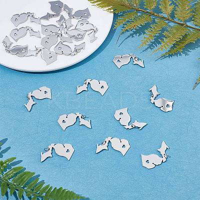 Tarnish Resistant 201 Stainless Steel Pendants STAS-T038-84-1