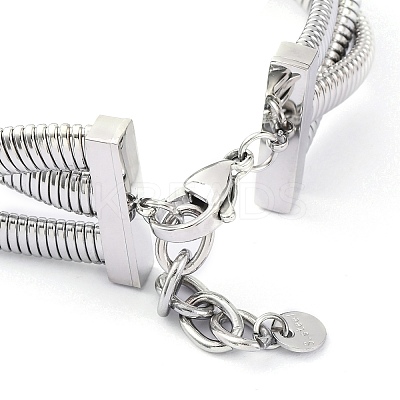 304 Stainless Steel Bracelet for Women BJEW-U009-04P-02-1