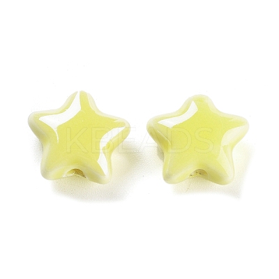 Glazed Porcelain Beads PORC-O005-02-1