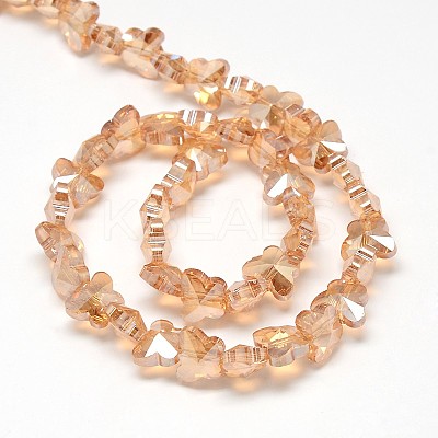 Electroplate Crystal Glass Butterfly Beads Strands EGLA-F041-A-1