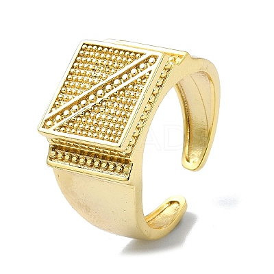 Brass Open Cuff Rings RJEW-B051-37G-1