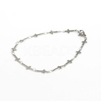 Tarnish Resistant 304 Stainless Steel Bracelets BJEW-D418-03-1