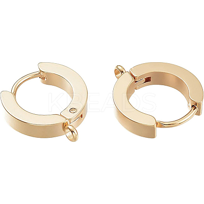 10Pcs 201 Stainless Steel Huggie Hoop Earrings Findings STAS-BC0002-45-1