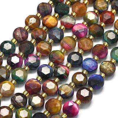 Dyed Natural Tiger Eye Beads Strands G-C116-A03-02-1
