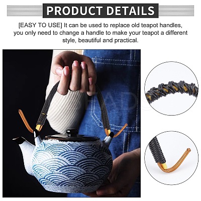 8Pcs 4 Style Plastic & Iron Teapot Handle FIND-PH0004-20-1