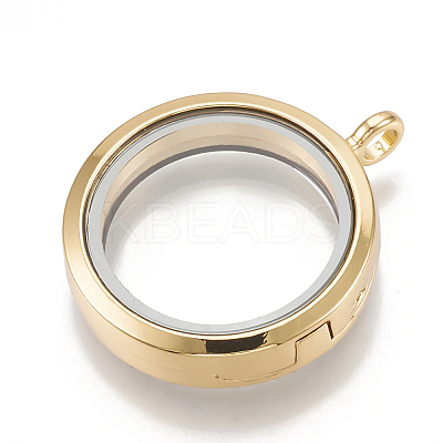Alloy Magnetic Locket Pendants X-PALLOY-T052-23G-1