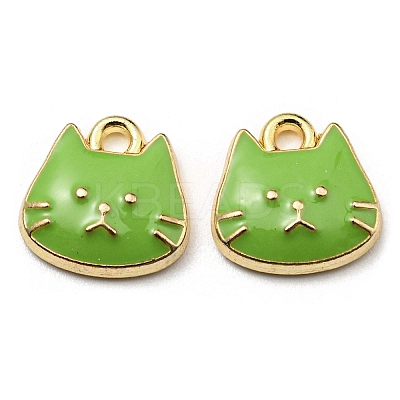 Golden Plated Alloy Charms X-ENAM-L042-01G-1