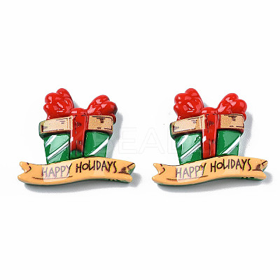 Christmas Theme Opaque Resin Cabochons CRES-N021-120-1