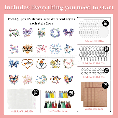 DIY Keychain Making Kits DIY-GO0002-53C-1