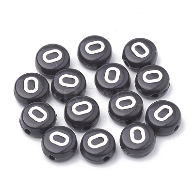 Opaque Acrylic Beads X-SACR-N002-02O-1
