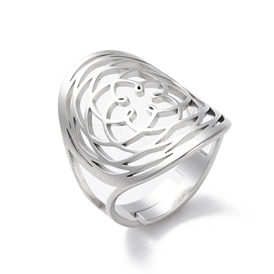 304 Stainless Steel Open Rings for Women RJEW-S240-03P-1
