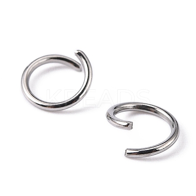 Tarnish Resistant 304 Stainless Steel Open Jump Rings X-STAS-R049-8x1mm-1