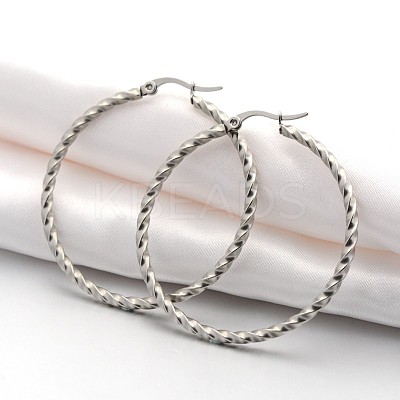 Tarnish Resistant 304 Stainless Steel Hoop Earring LS-EJEW-P066-12P-1