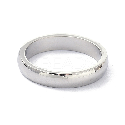 Non-Tarnish 4mm Polished Plain Dome Finger Ring for Girl Women RJEW-C012-06E-P-1