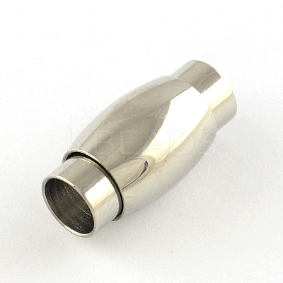 Tarnish Resistant Smooth Surface 316 Surgical Stainless Steel Magnetic Clasps with Glue-in Ends STAS-R074-20-1