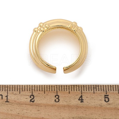 Brass Triple Cuff Rings for Women RJEW-U041-15G-1