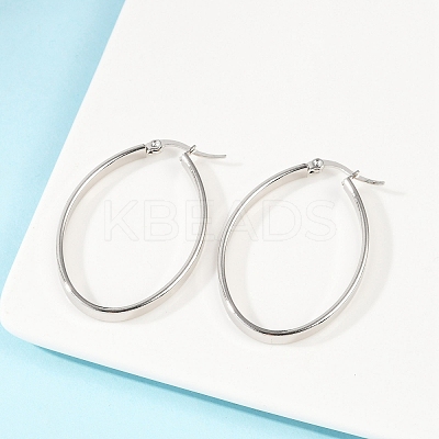 Non-Tarnish 304 Stainless Steel Hoop Earrings EJEW-L232-003A-P-1