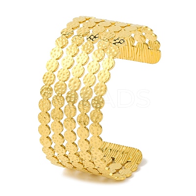 PVD Vacuum Plating 304 Stainless Steel Bangles for Women BJEW-B104-06G-1