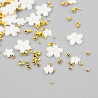 Flower Plastic Cabochons Nail X-MRMJ-I001-03D-1