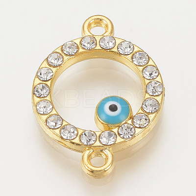Alloy Rhinestone Links connectors ALRI-S170-23G-1