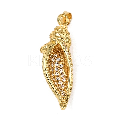 Brass Micro Pave Cubic Zirconia Pendants KK-A260-02G-1