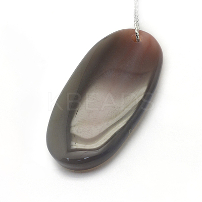 Natural Agate Pendants G-G694-A-03-1