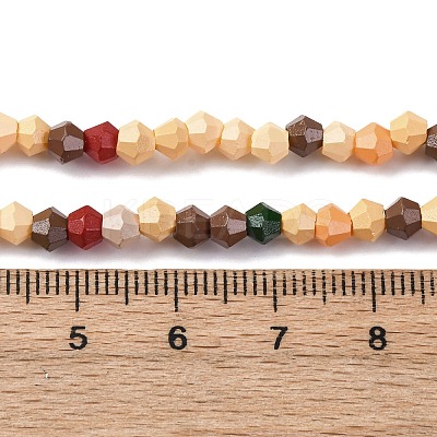 Baking Paint Glass Beads Strands LAMP-R020-02C-1