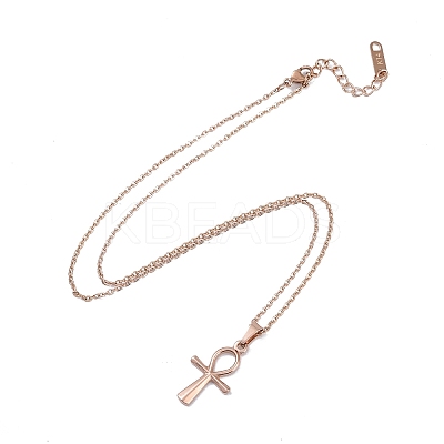 Ion Plating(IP) 304 Stainless Steel Cable Chain Necklaces NJEW-G081-07-1
