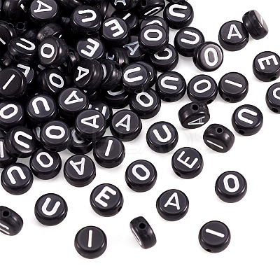 500Pcs 5 Style Opaque Acrylic Beads SACR-TA0001-16-1