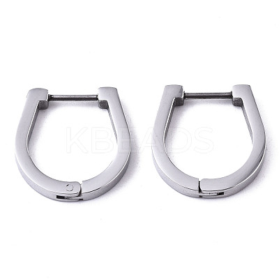 Non-Tarnish 304 Stainless Steel Huggie Hoop Earrings STAS-R115-18P-1
