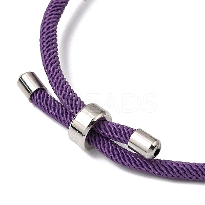 Round Nylon Milan Cord Slider Bracelet Making BJEW-L722-01P-09-1