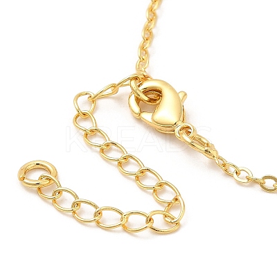 Brass Micro Pave Cubic Zirconia Pendants Necklace LS-NJEW-I125-01A-1