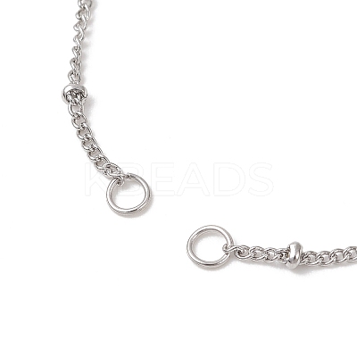 304 Stainless Steel Satellite Chain Slider Bracelet Making AJEW-JB01554-01-1
