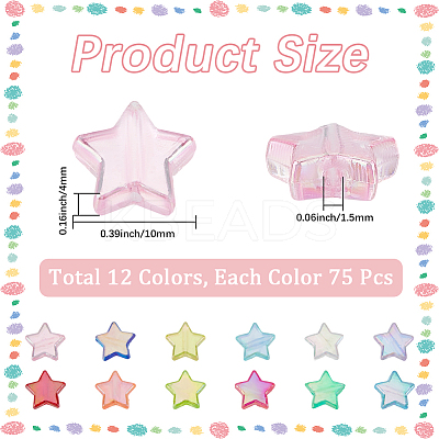 900Pcs 12 Styles Eco-Friendly Transparent Acrylic Beads OACR-PA0001-03-1