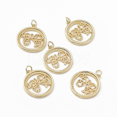 Brass Pendants KK-E068-VB200-1