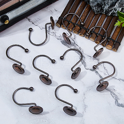 Iron Shower Curtain Hook AJEW-WH0248-867-1