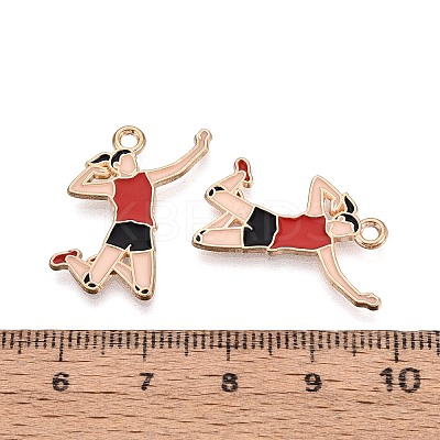 Alloy & Enamel Pendants ENAM-T021-48G-1