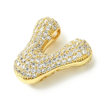 Rack Plating Brass Cubic Zirconia Pendants KK-S378-02G-V-1