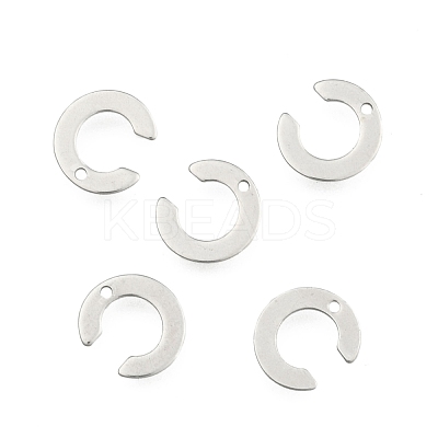 Non-Tarnish 304 Stainless Steel Letter Charms X-STAS-O072-C-1