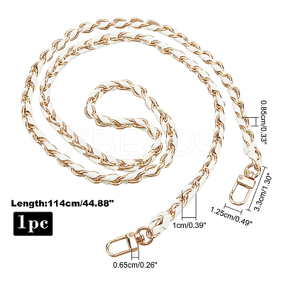 PU Leather & Alloy Bag Chain FIND-WH0040-16B-1